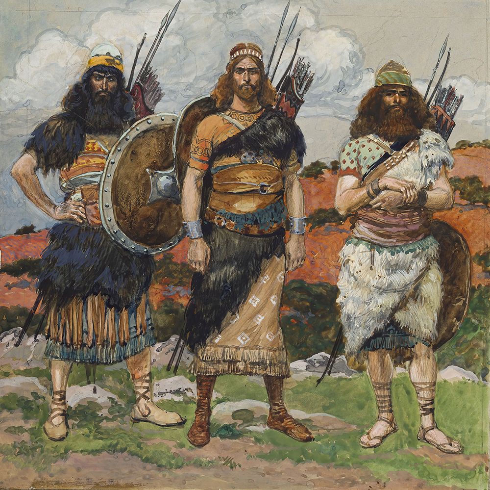 Three of Davids Captains art print by James Tissot for $57.95 CAD