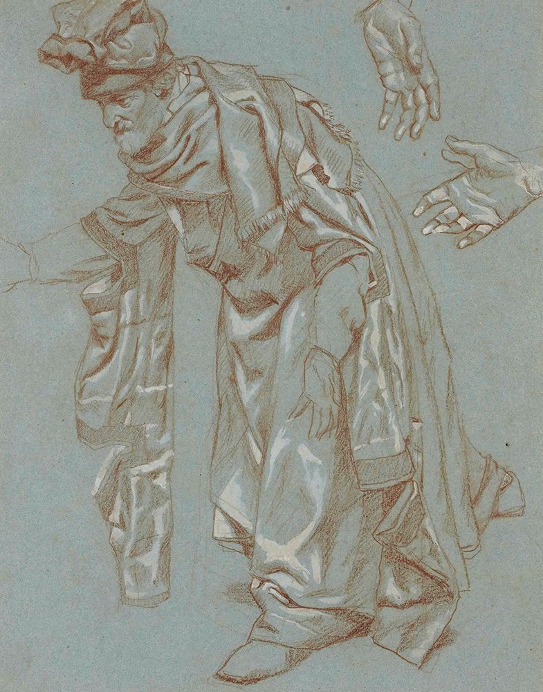 A Bent Old Man and Subsidiary Studies of Two Hands art print by James Tissot for $57.95 CAD