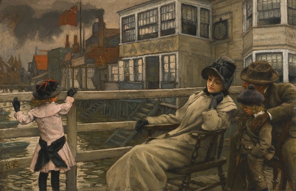 Waiting for the ferry ca 1876 art print by James Tissot for $57.95 CAD