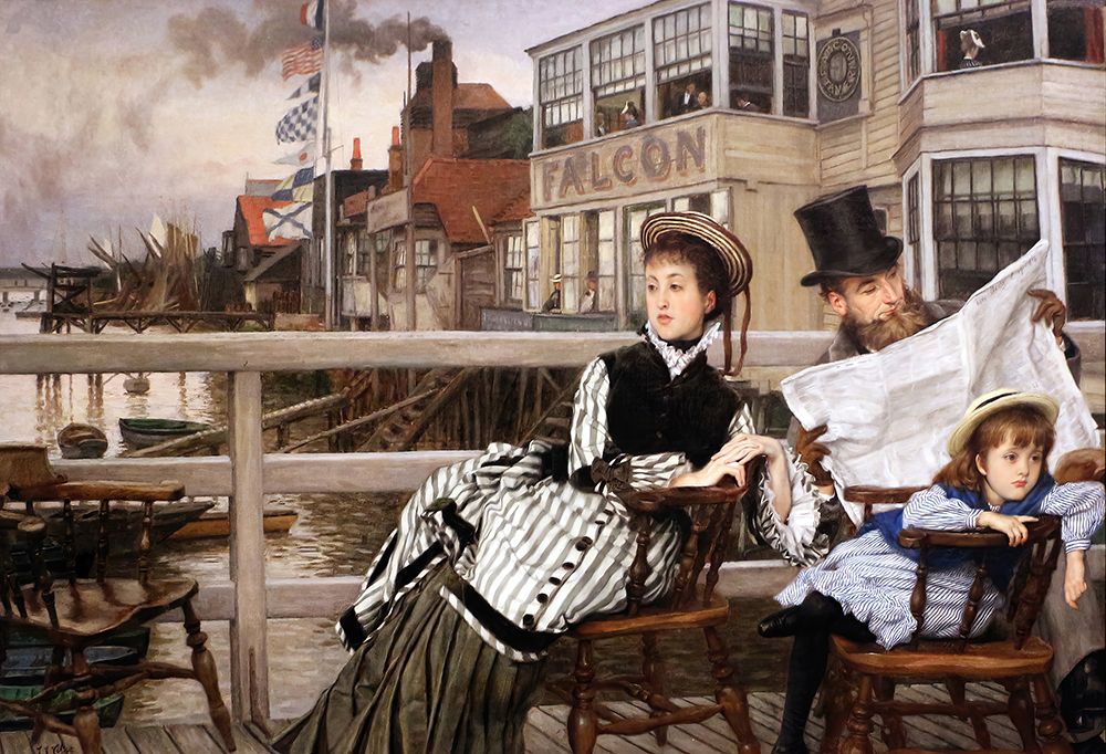 Waiting for the ferry at the falcon tavern 1874 art print by James Tissot for $57.95 CAD