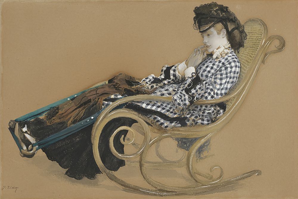 Young Woman in a Rocking Chair, study for the painting The Last Evening ca 1873 art print by James Tissot for $57.95 CAD