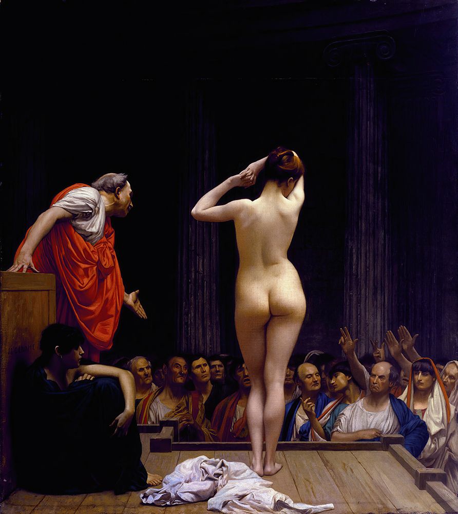 A Roman Slave Market 1884 art print by Jean-Leon Gerome for $57.95 CAD