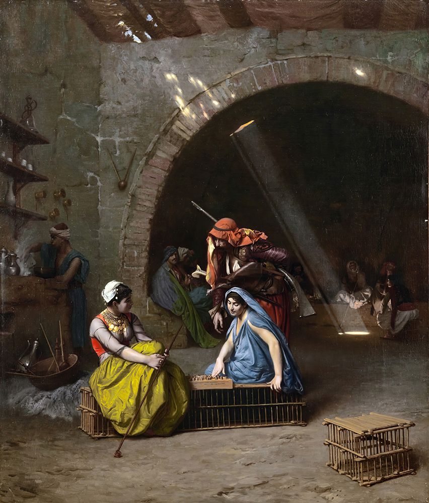 Almehs Playing Draughts art print by Jean-Leon Gerome for $57.95 CAD