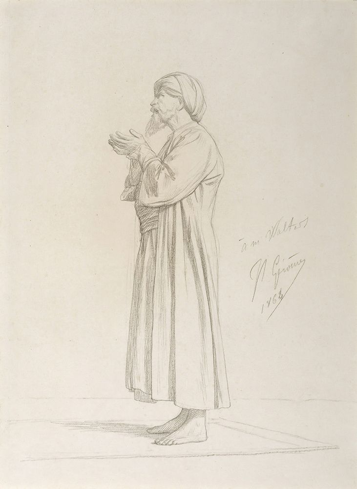 Arab Standing in Prayer 1864 art print by Jean-Leon Gerome for $57.95 CAD