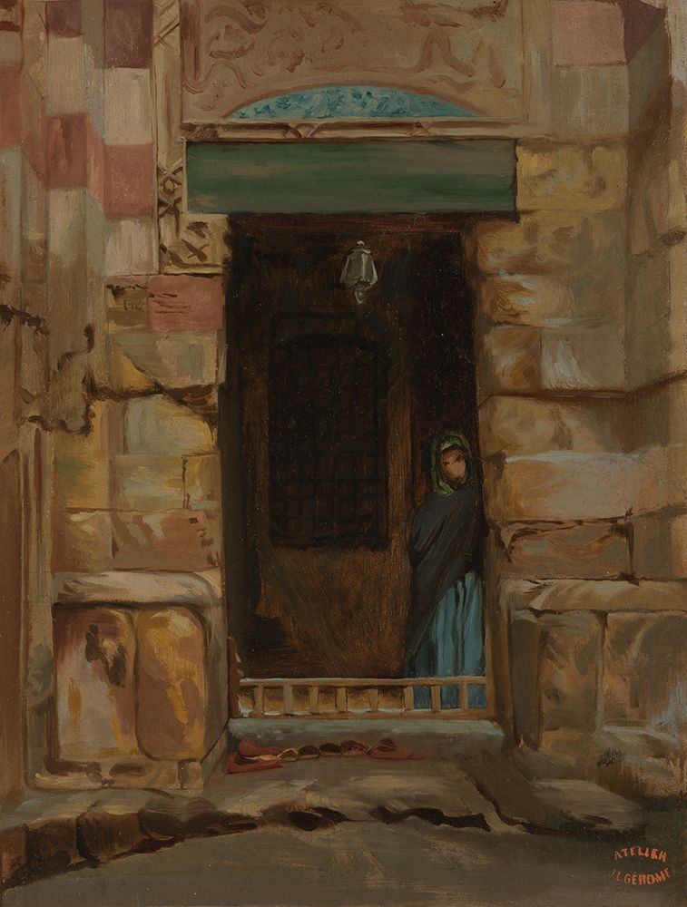 Arab Woman in a Doorway 1870 art print by Jean-Leon Gerome for $57.95 CAD
