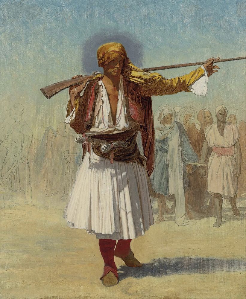 Arnaut Officer 1894 art print by Jean-Leon Gerome for $57.95 CAD