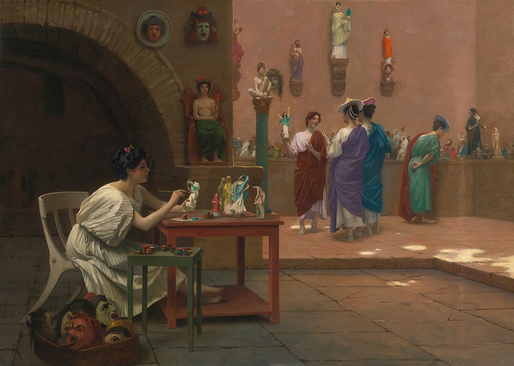 Atelier De Tanagra art print by Jean-Leon Gerome for $57.95 CAD