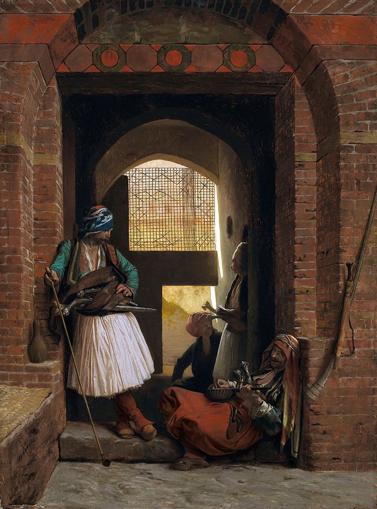 Corps de garde darnautes au Caire 1861 art print by Jean-Leon Gerome for $57.95 CAD