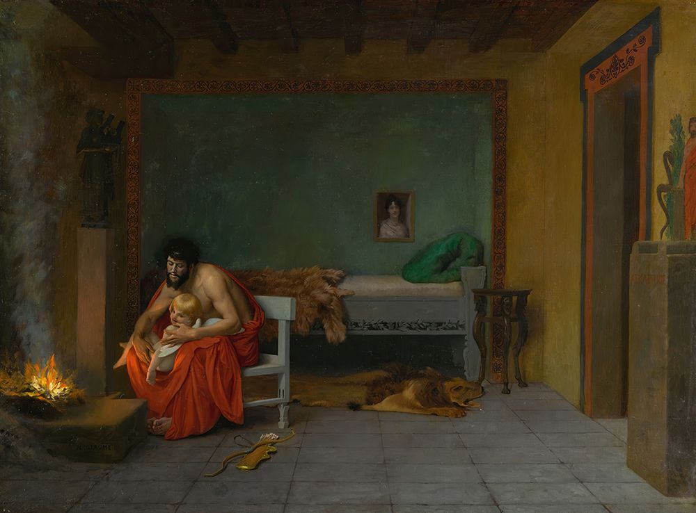 Cupids Shivering Limbs the Embers Warm art print by Jean-Leon Gerome for $57.95 CAD