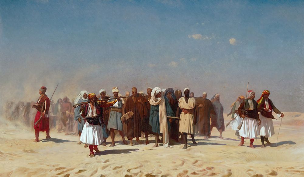 Egyptian Recruits Crossing The Desert 1857 art print by Jean-Leon Gerome for $57.95 CAD