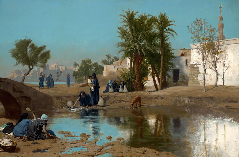 Fellah Women Drawing Water 1873 art print by Jean-Leon Gerome for $57.95 CAD