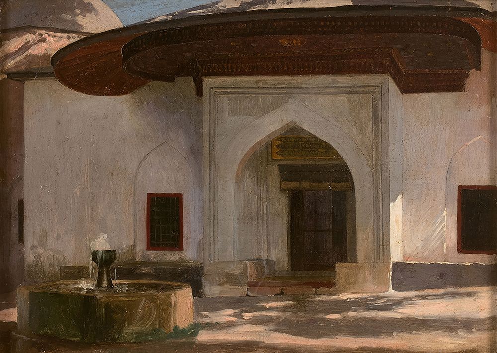 Fountain at the entrance to a monument, probably in Egypt art print by Jean-Leon Gerome for $57.95 CAD