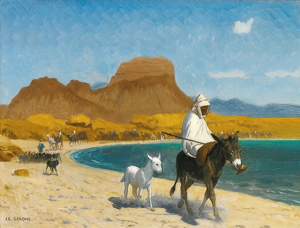 Golfe DAkaba art print by Jean-Leon Gerome for $57.95 CAD