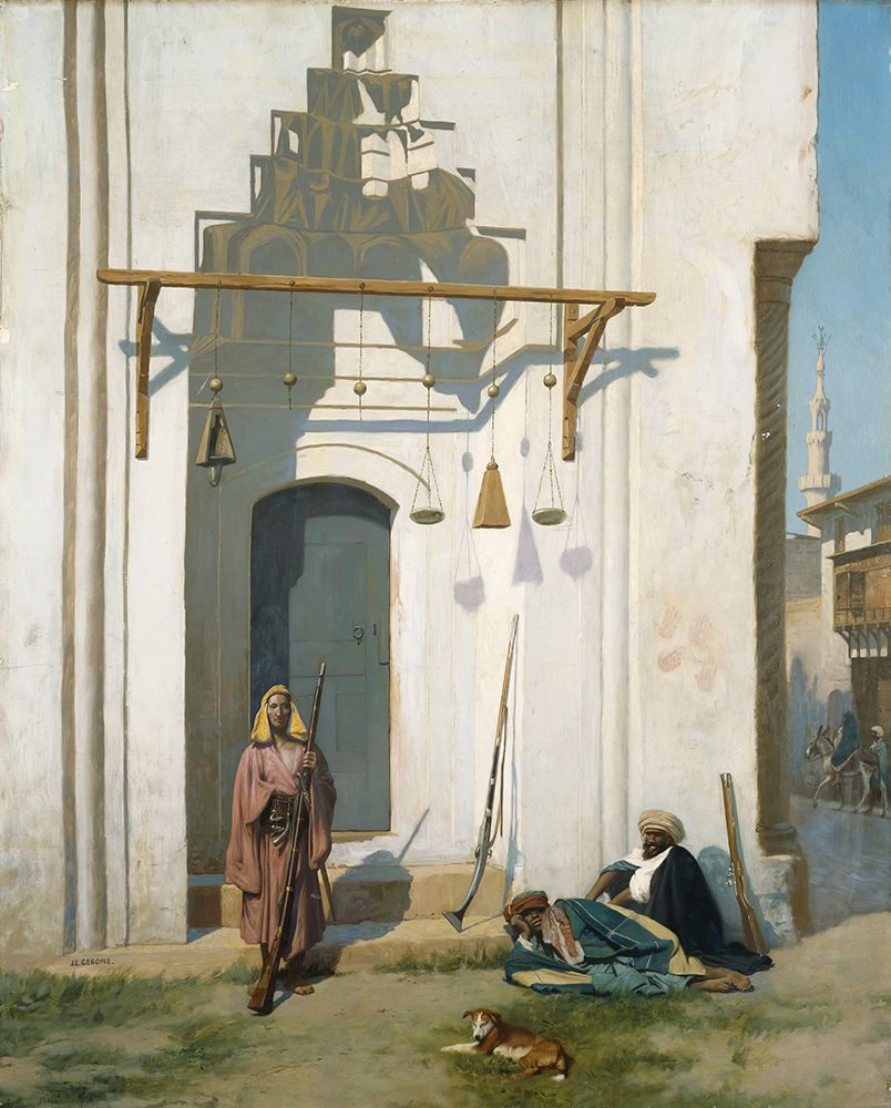 Guards at the Door of a Tomb 1870 art print by Jean-Leon Gerome for $57.95 CAD