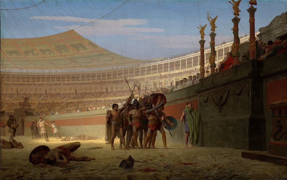 Hail Caesar We Who Are about to Die Salute You 1859 art print by Jean-Leon Gerome for $57.95 CAD
