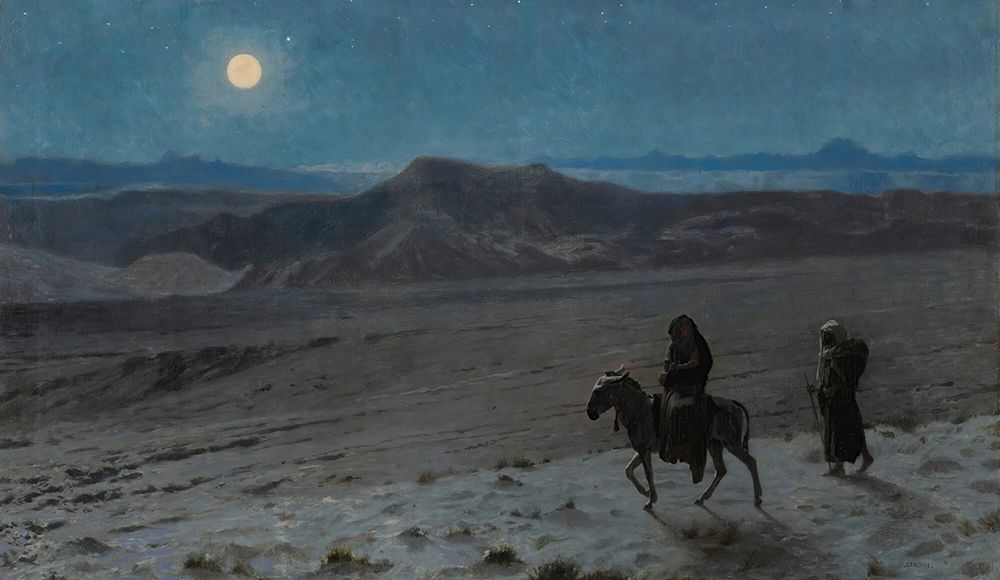 La Fuite En Egypte Nuit art print by Jean-Leon Gerome for $57.95 CAD