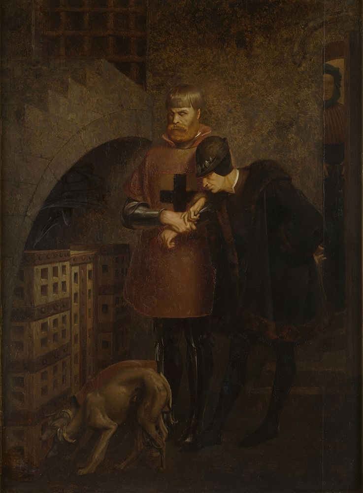 Louis XI of France visiting Cardinal Balue in his iron cage 1883 art print by Jean-Leon Gerome for $57.95 CAD