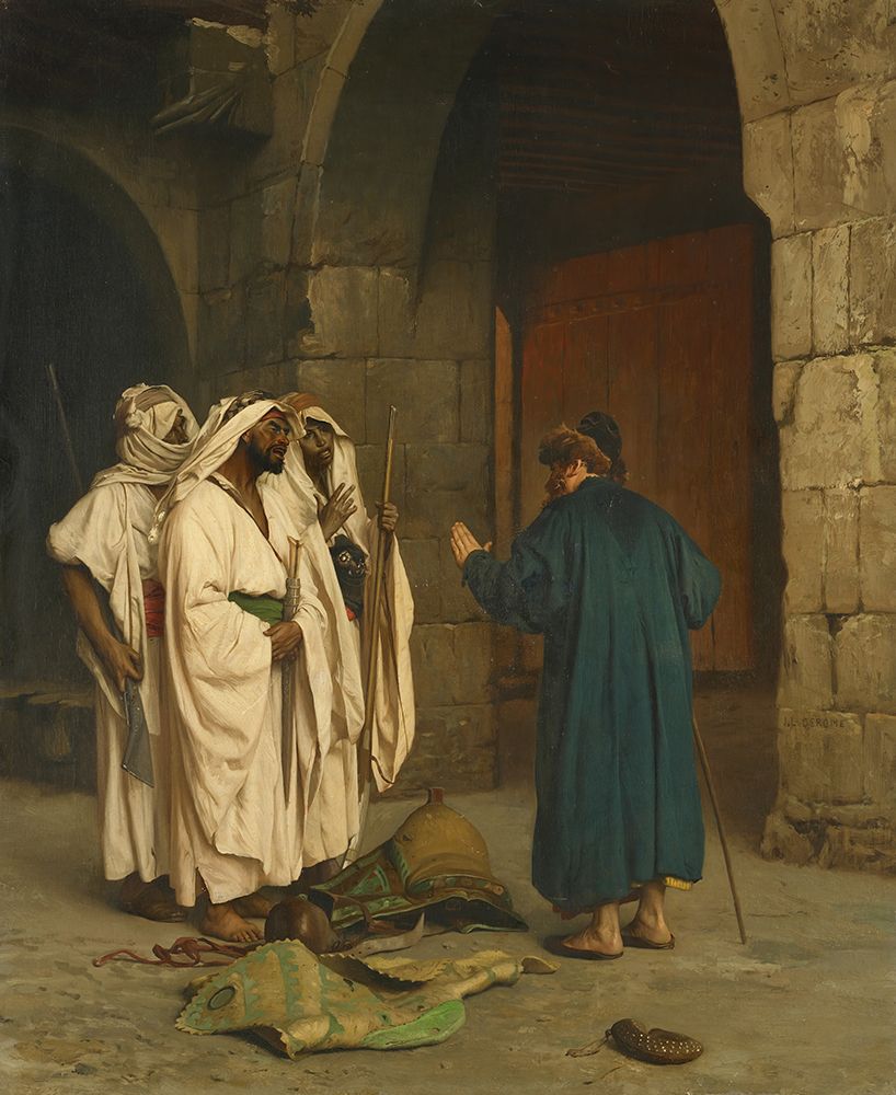 Old Jew with three Arabs art print by Jean-Leon Gerome for $57.95 CAD
