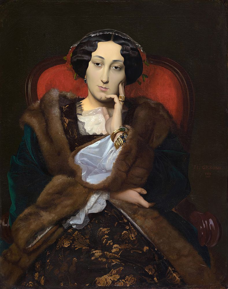Portrait of a Woman 1851 art print by Jean-Leon Gerome for $57.95 CAD