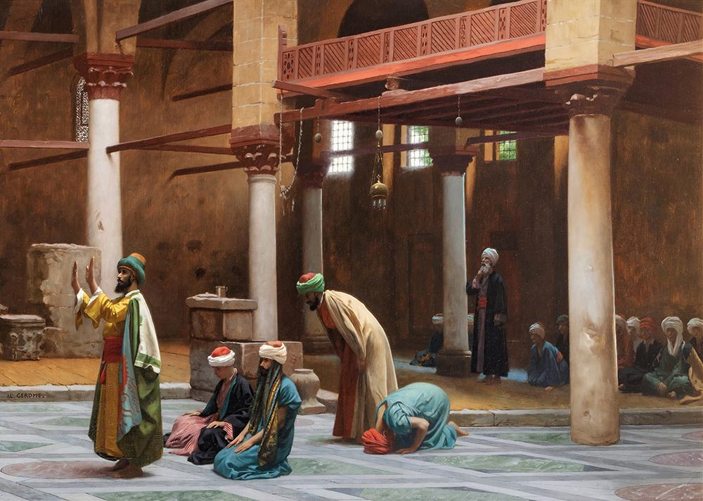 Prayers In The Mosque art print by Jean-Leon Gerome for $57.95 CAD