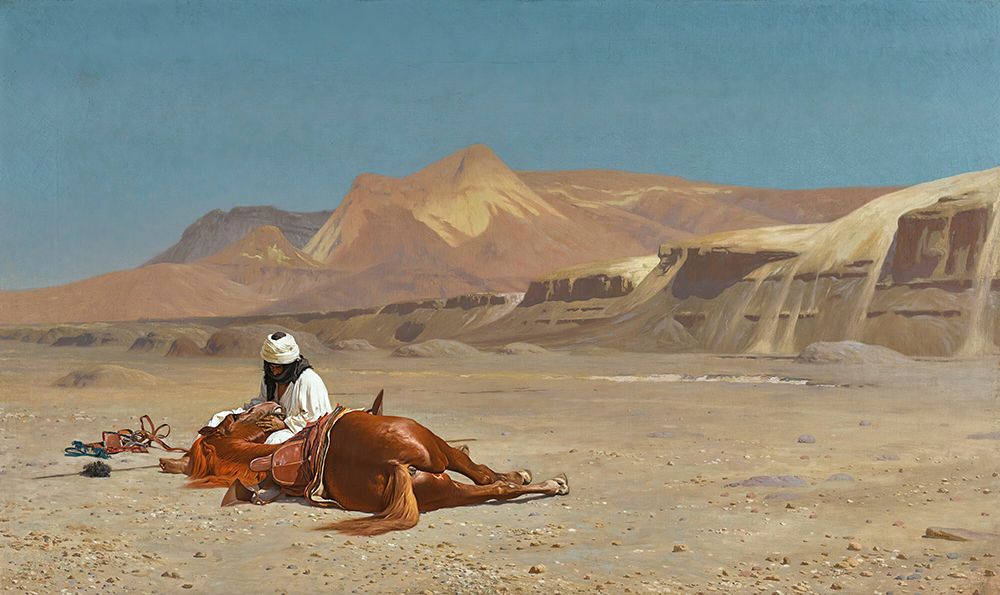Rider and His Steed In The Desert art print by Jean-Leon Gerome for $57.95 CAD
