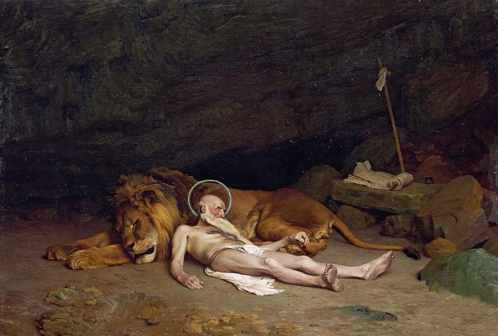 Saint Jerome 1874 art print by Jean-Leon Gerome for $57.95 CAD