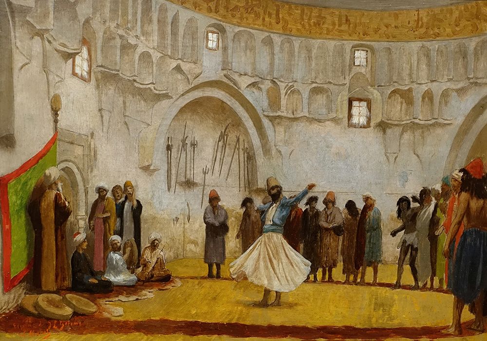 Sketch for Le derviche tourneur The Whirling Dervish art print by Jean-Leon Gerome for $57.95 CAD