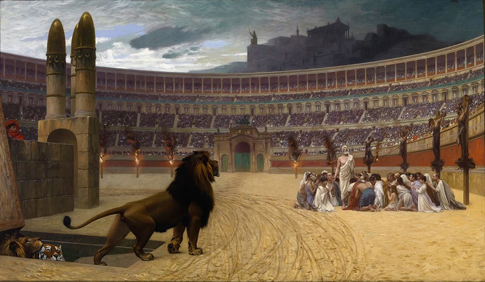 The Christian Martyrs Last Prayer art print by Jean-Leon Gerome for $57.95 CAD