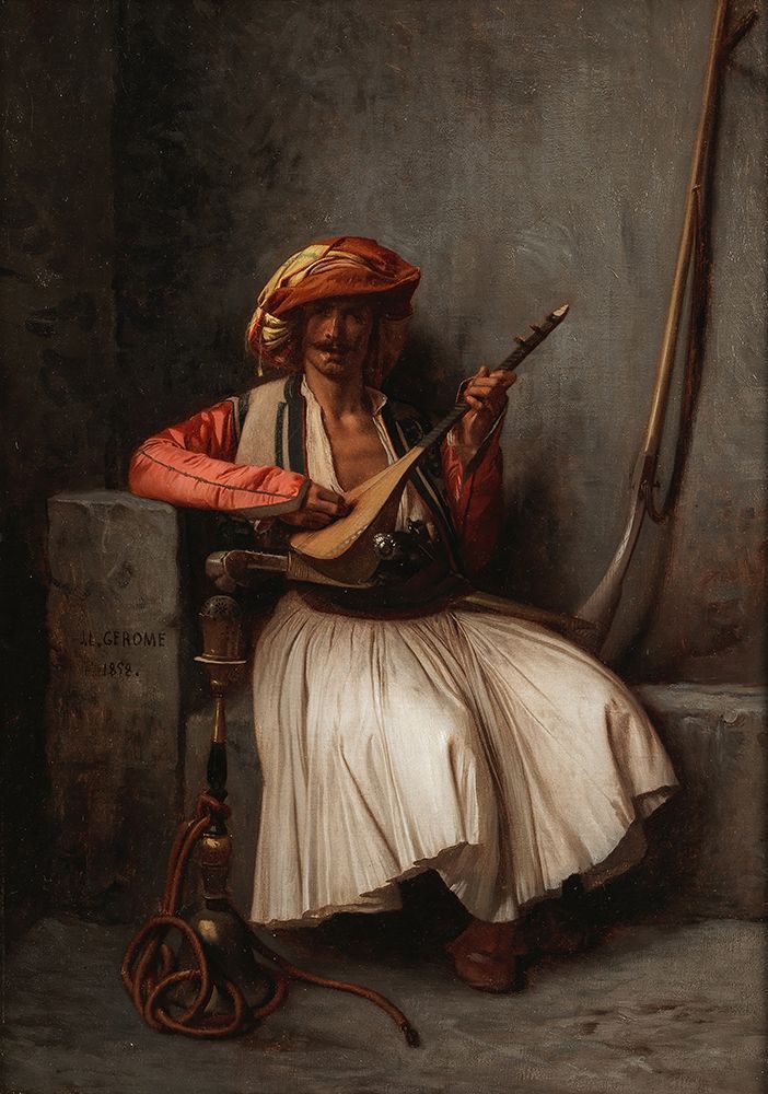 The Lute Player 1858 art print by Jean-Leon Gerome for $57.95 CAD