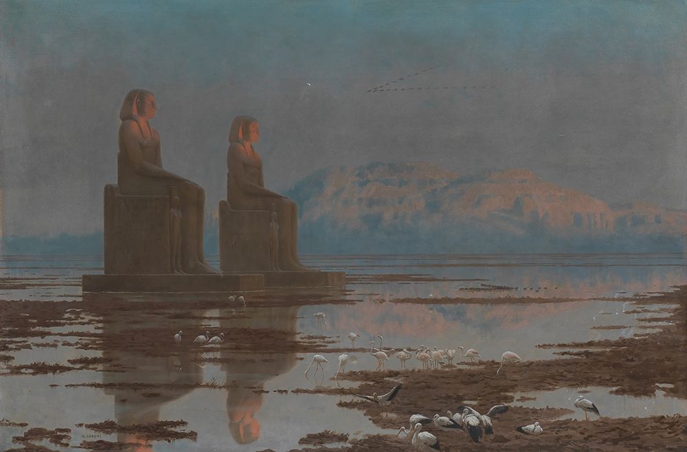 The Nile in flood, Thebes art print by Jean-Leon Gerome for $57.95 CAD