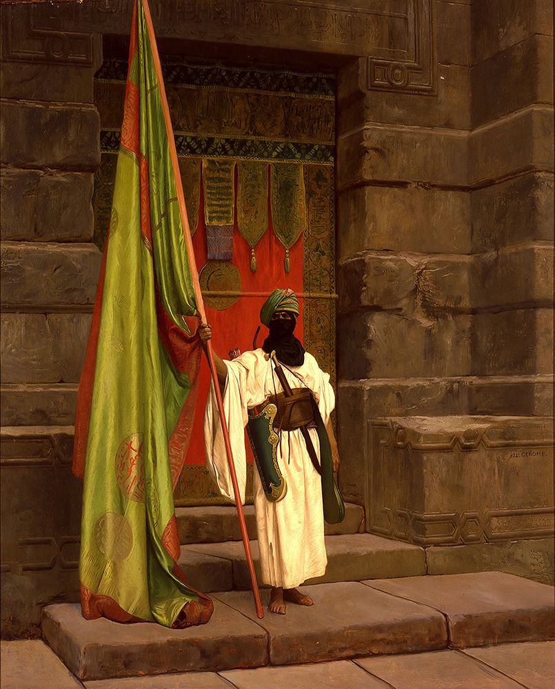 The Standing Bearer, Unfolding The Holy Flag 1876 art print by Jean-Leon Gerome for $57.95 CAD