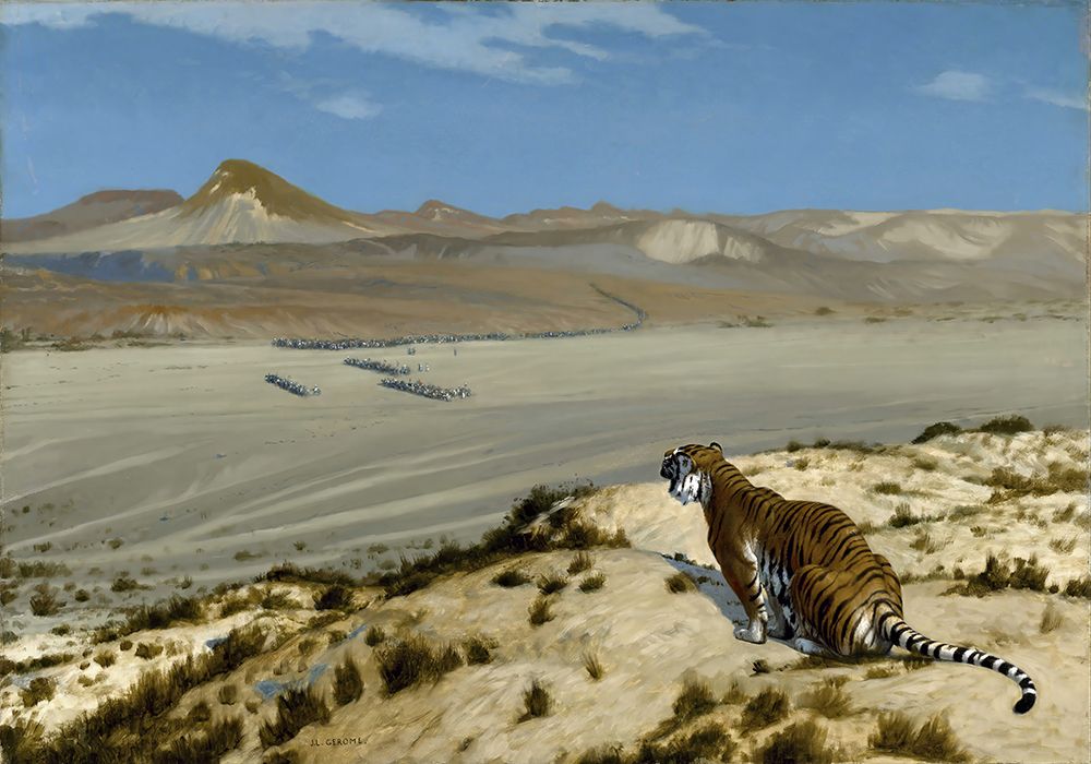 Tiger on the Watch 1888 art print by Jean-Leon Gerome for $57.95 CAD