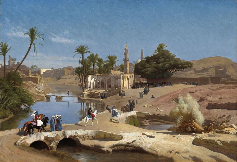 View of Medinet El-Fayoum 1868 art print by Jean-Leon Gerome for $57.95 CAD