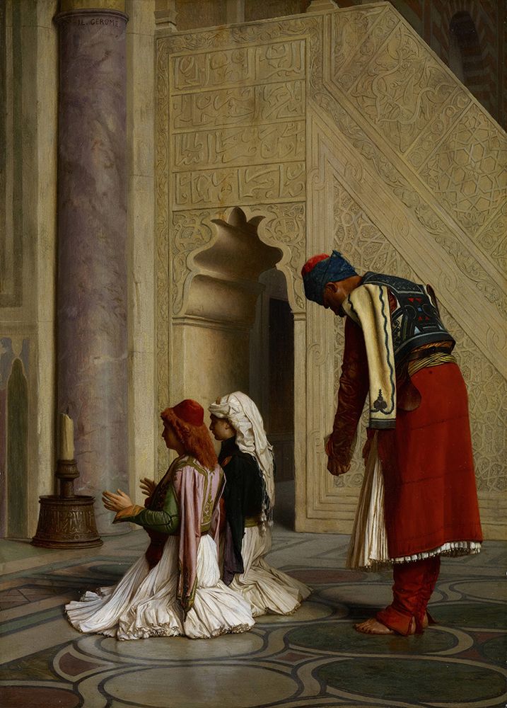 Young Greeks in the Mosque 1865 art print by Jean-Leon Gerome for $57.95 CAD