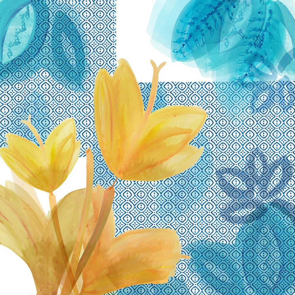 Yellow Indigo Flowers I art print by Flora Kouta for $57.95 CAD