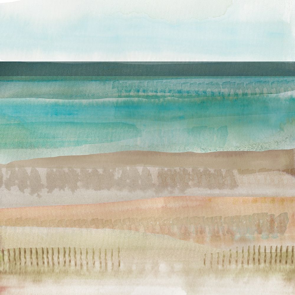Jade Seascape II art print by Flora Kouta for $57.95 CAD