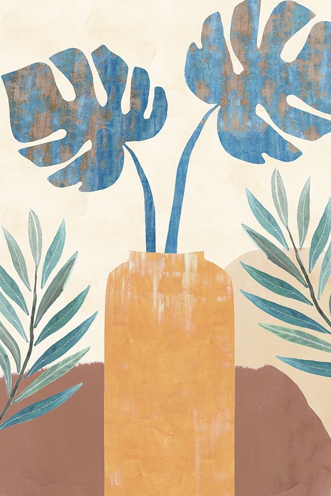 Indigo Yellow Still Life II art print by Flora Kouta for $57.95 CAD