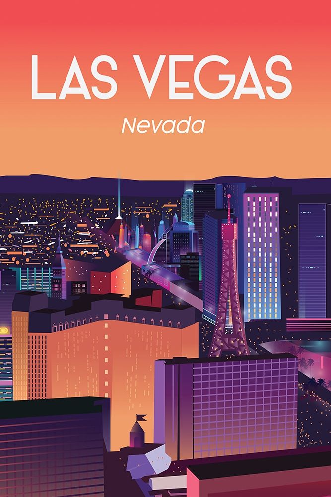 las vegas art print by ARCTIC FRAME for $57.95 CAD