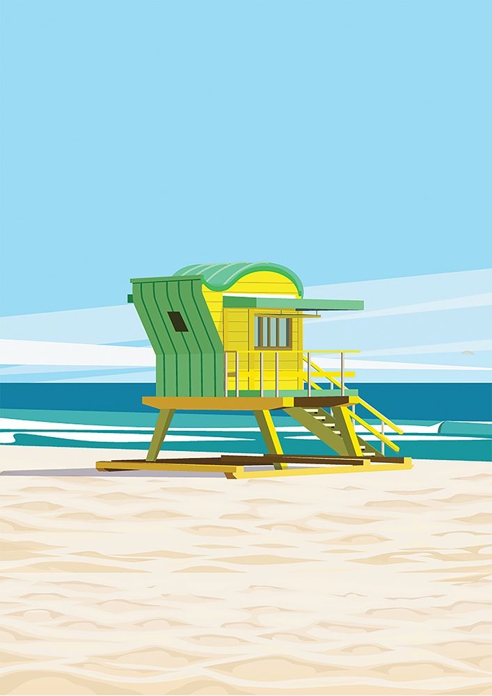 dipsouth-beach art print by ARCTIC FRAME for $57.95 CAD