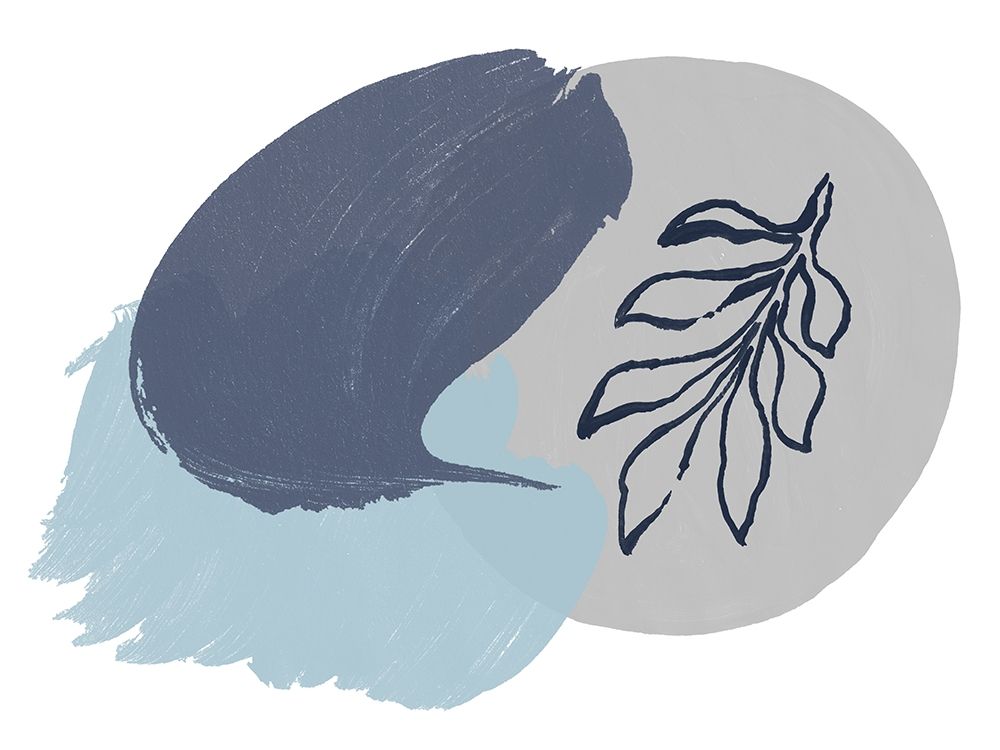 Minimalism Blue Shapes art print by Irena Orlov for $57.95 CAD