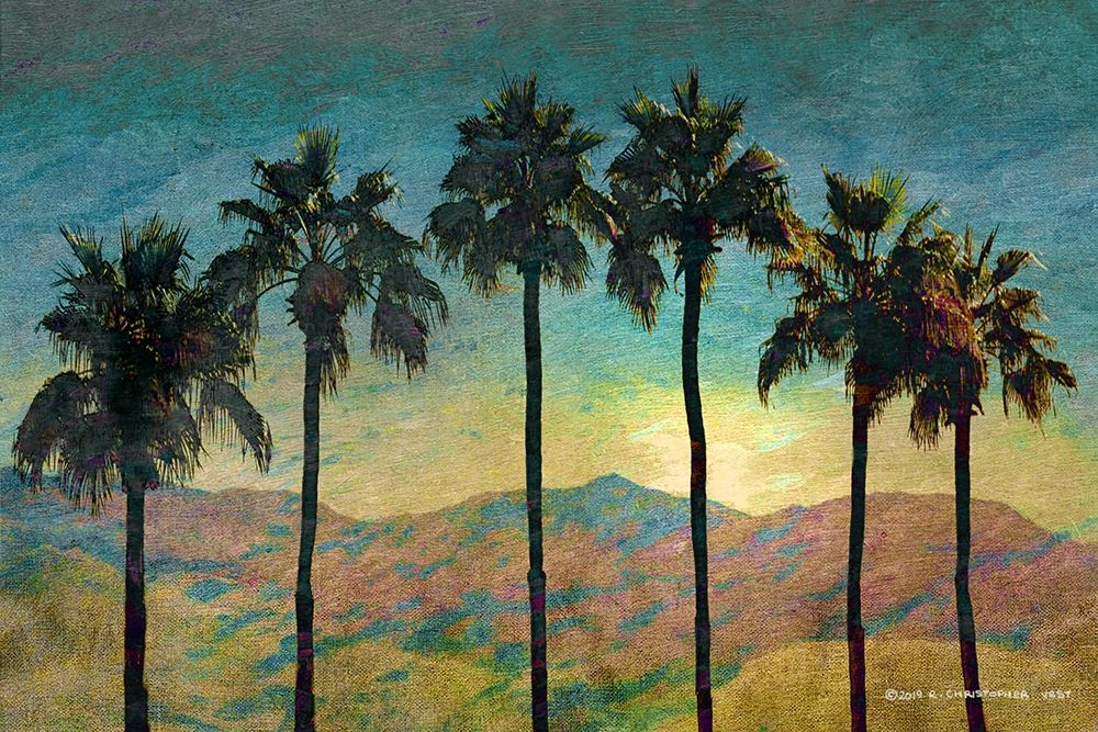 Row of Palms Pastel art print by Christopher Vest for $57.95 CAD