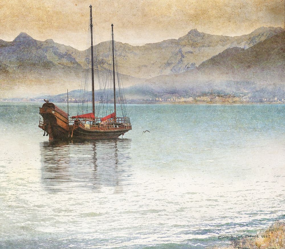 Vintage Ship art print by Christopher Vest for $57.95 CAD