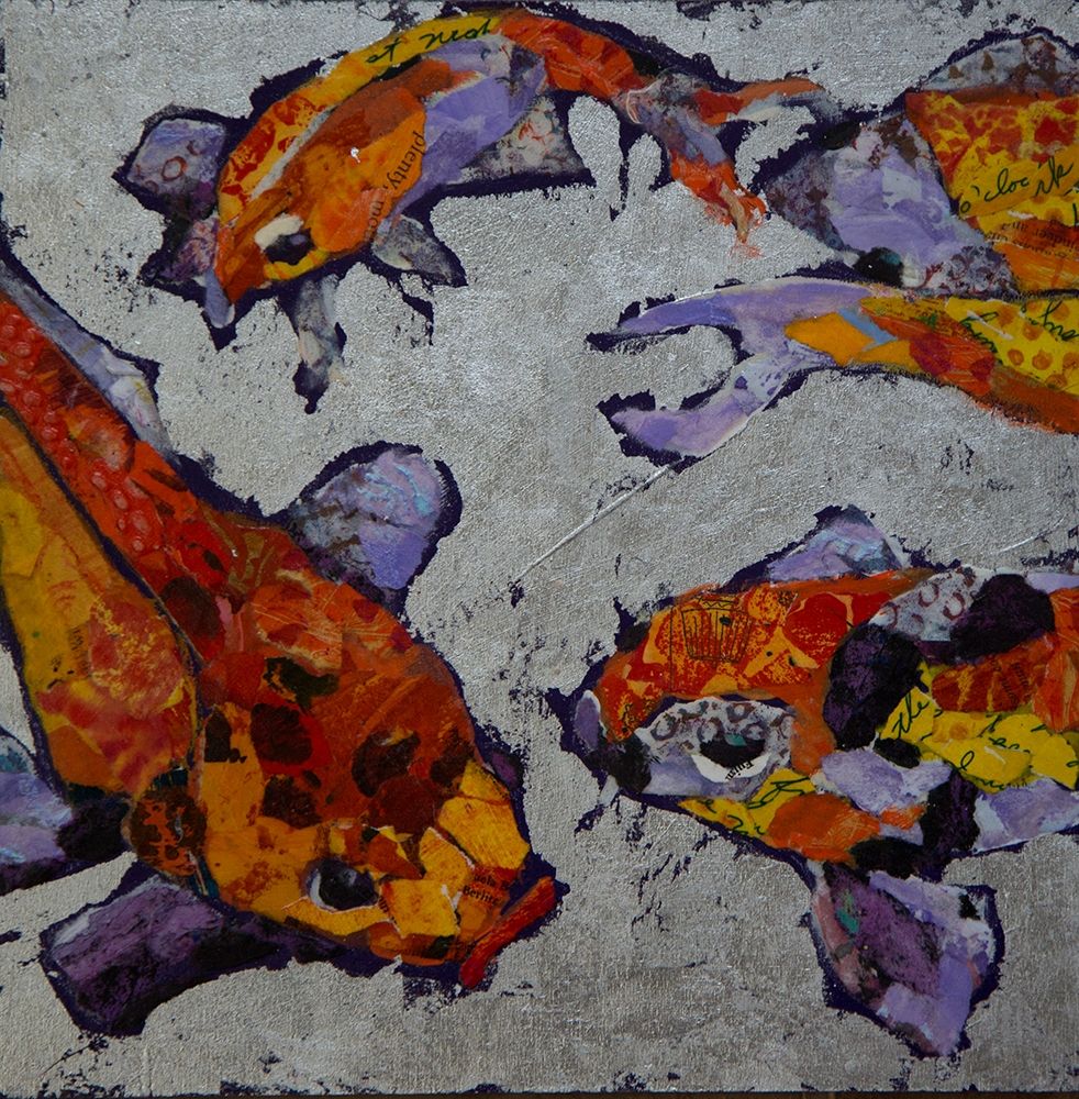 Tangerine Koi on Lavender art print by Elizabeth St Hilaire for $57.95 CAD
