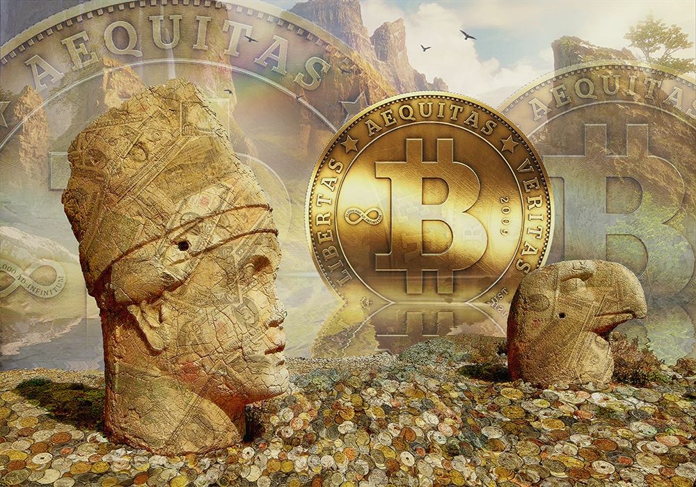 Bitcoin New Age III art print by Steve Hunziker for $57.95 CAD