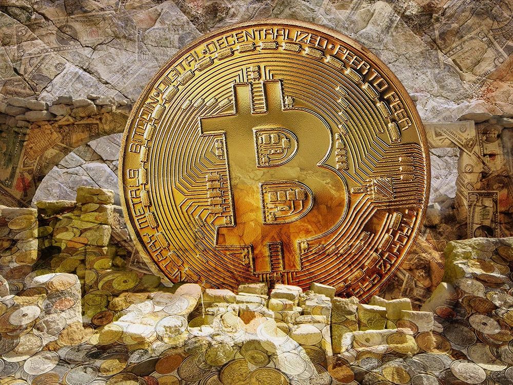 Bitcoin New Age III art print by Steve Hunziker for $57.95 CAD