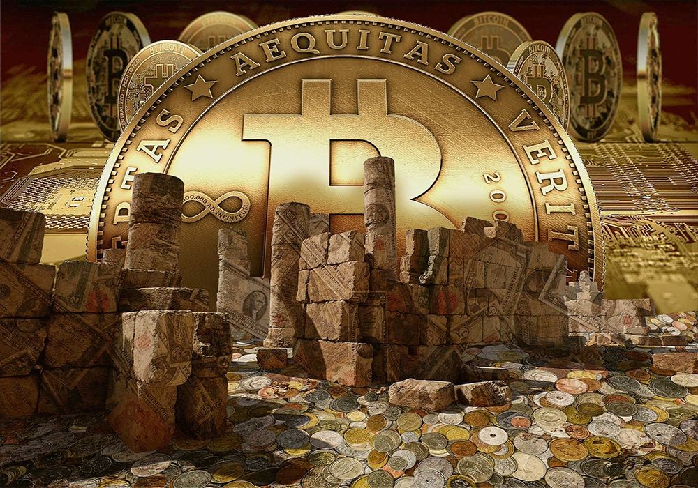 Bitcoin New Age V art print by Steve Hunziker for $57.95 CAD