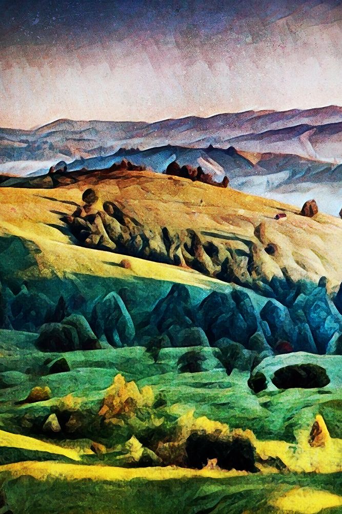 Misty Morning Mountains I art print by Ashley Aldridge for $57.95 CAD