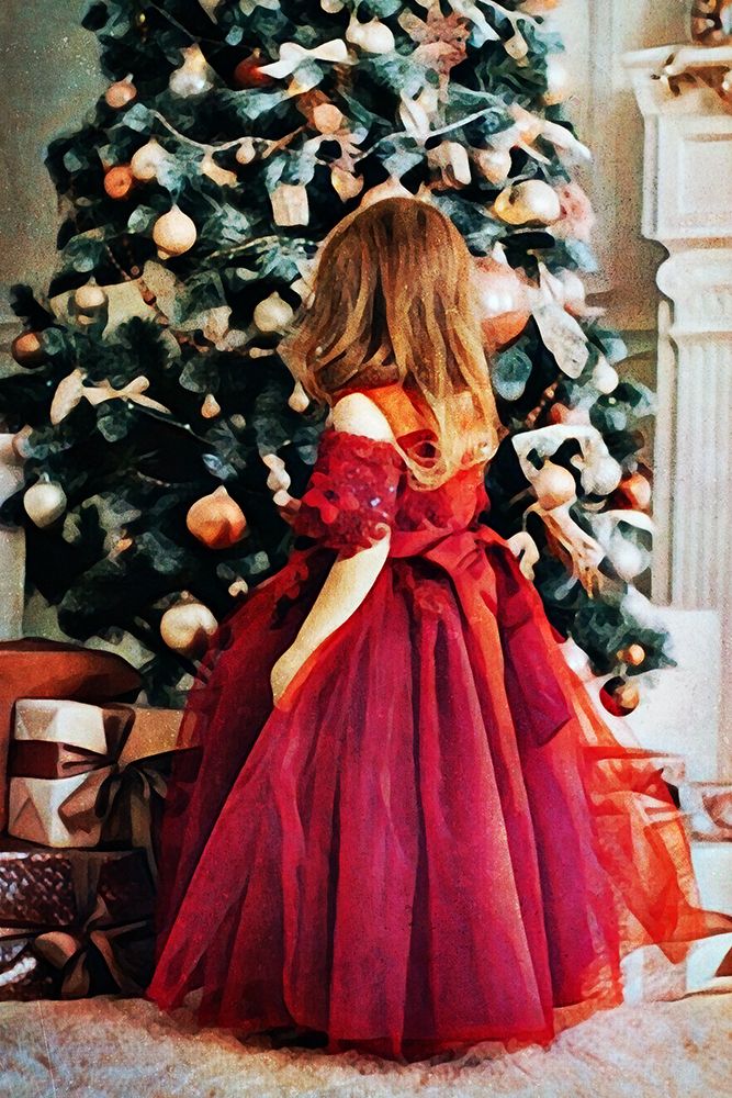 Red Dress for Christmas art print by Ashley Aldridge for $57.95 CAD