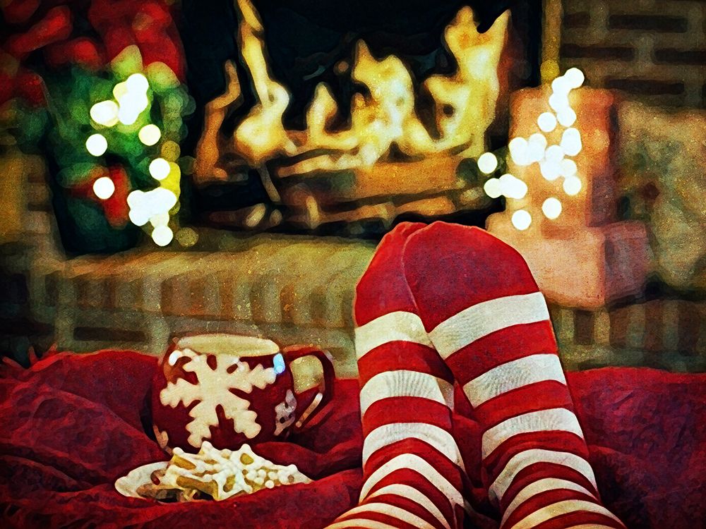 Christmas Feet By The Fire art print by Ashley Aldridge for $57.95 CAD