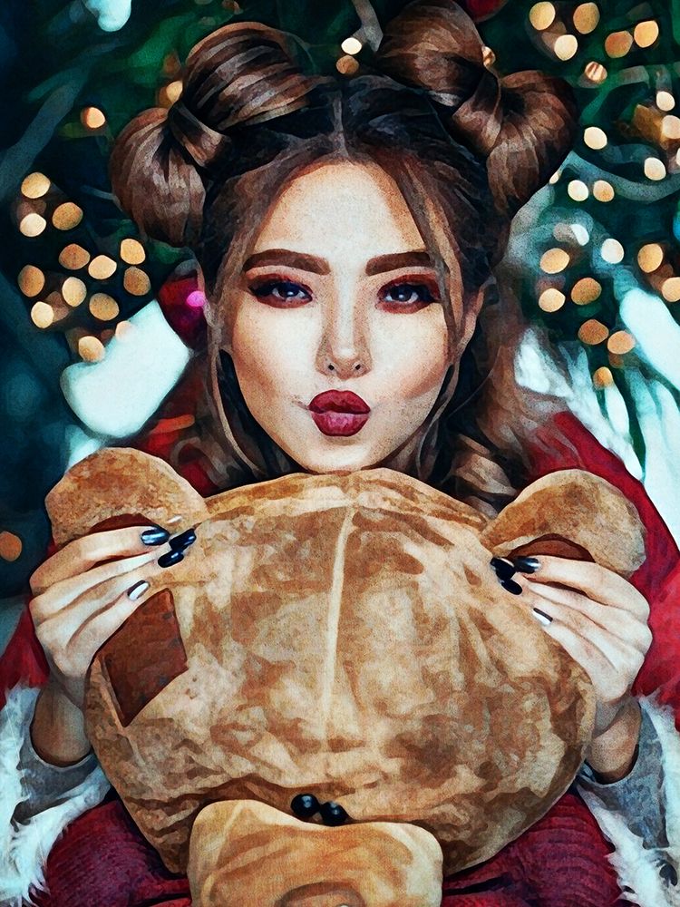 Candi Cuddles For Christmas II art print by Ashley Aldridge for $57.95 CAD